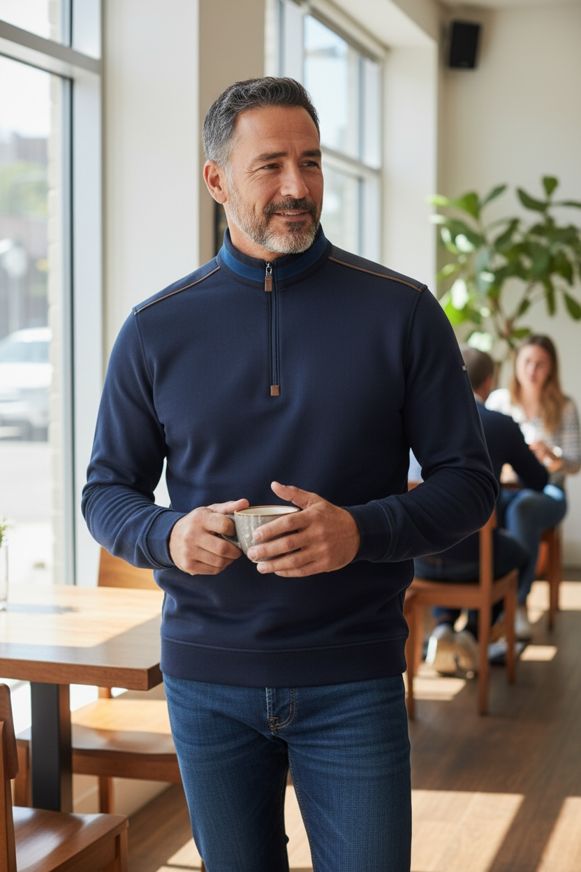 Image for 6TH SENSE QUINN NAVY SWEAT | 6th Sense | Morans Menswear