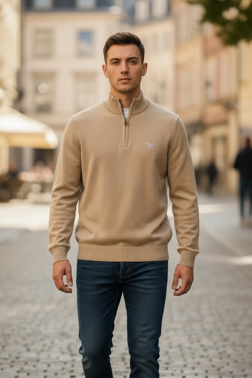 Image for BARBOUR LINGWOOD COMPACT 1/2 ZIP SWEATER | Barbour | Morans Menswear