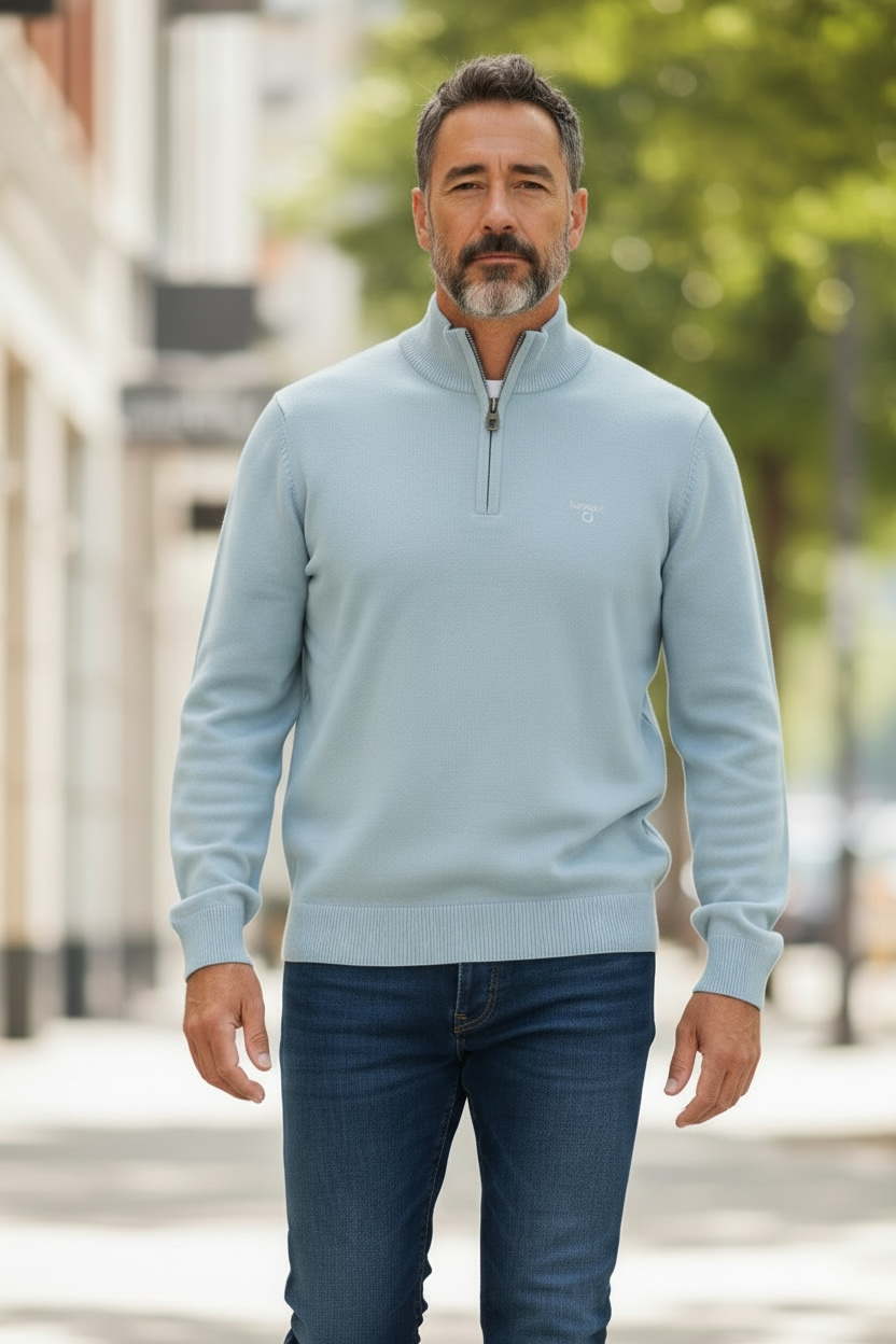 Image for BARBOUR LINGWOOD COMPACT 1/2 ZIP SWEATER | Barbour | Morans Menswear
