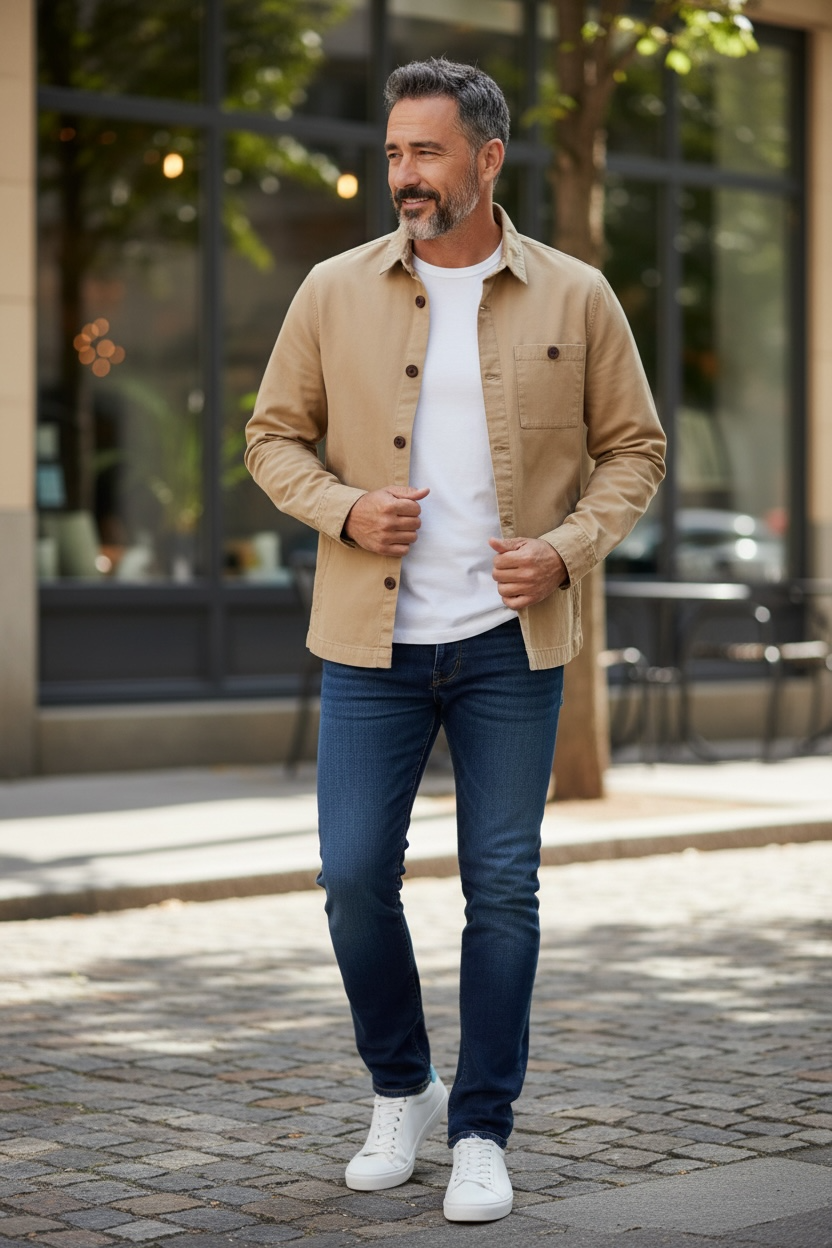 Image for BARBOUR REG WASHED STONE OVERSHIRT | Barbour | Morans Menswear