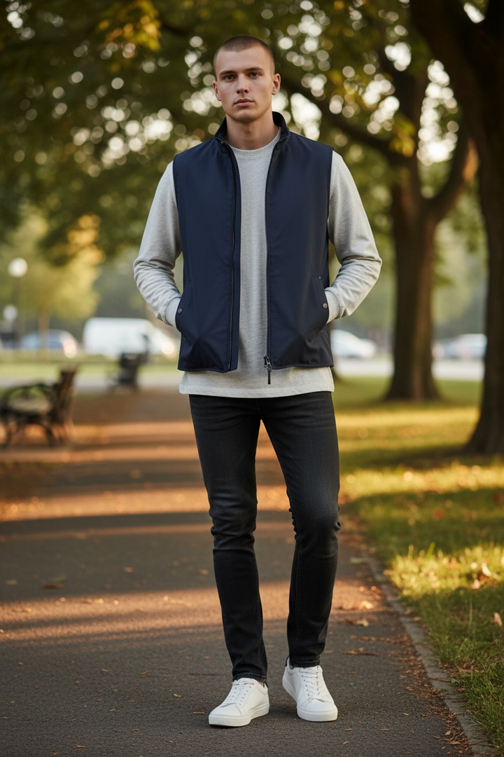 Image for BARBOUR STONEDALE NAVY GILET | Barbour | Morans Menswear