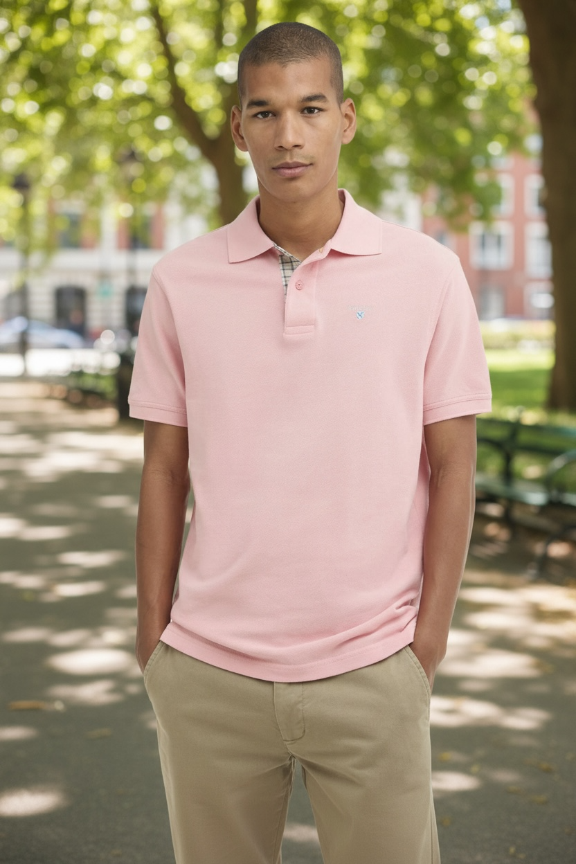 Image for BARBOUR TARTAN PIQUE POLO SHIRT | Barbour | Morans Menswear