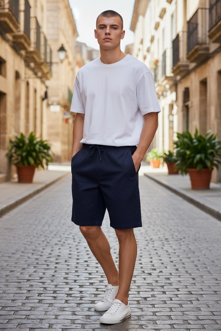 Image for BARBOUR COTTON LINEN RELAXED SHORTS | Barbour | Morans Menswear