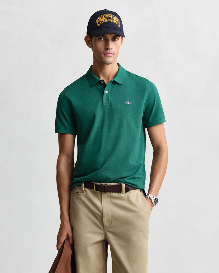 Image for GANT REG SHIELD SS PIQUE POLO | GANT | Morans Menswear