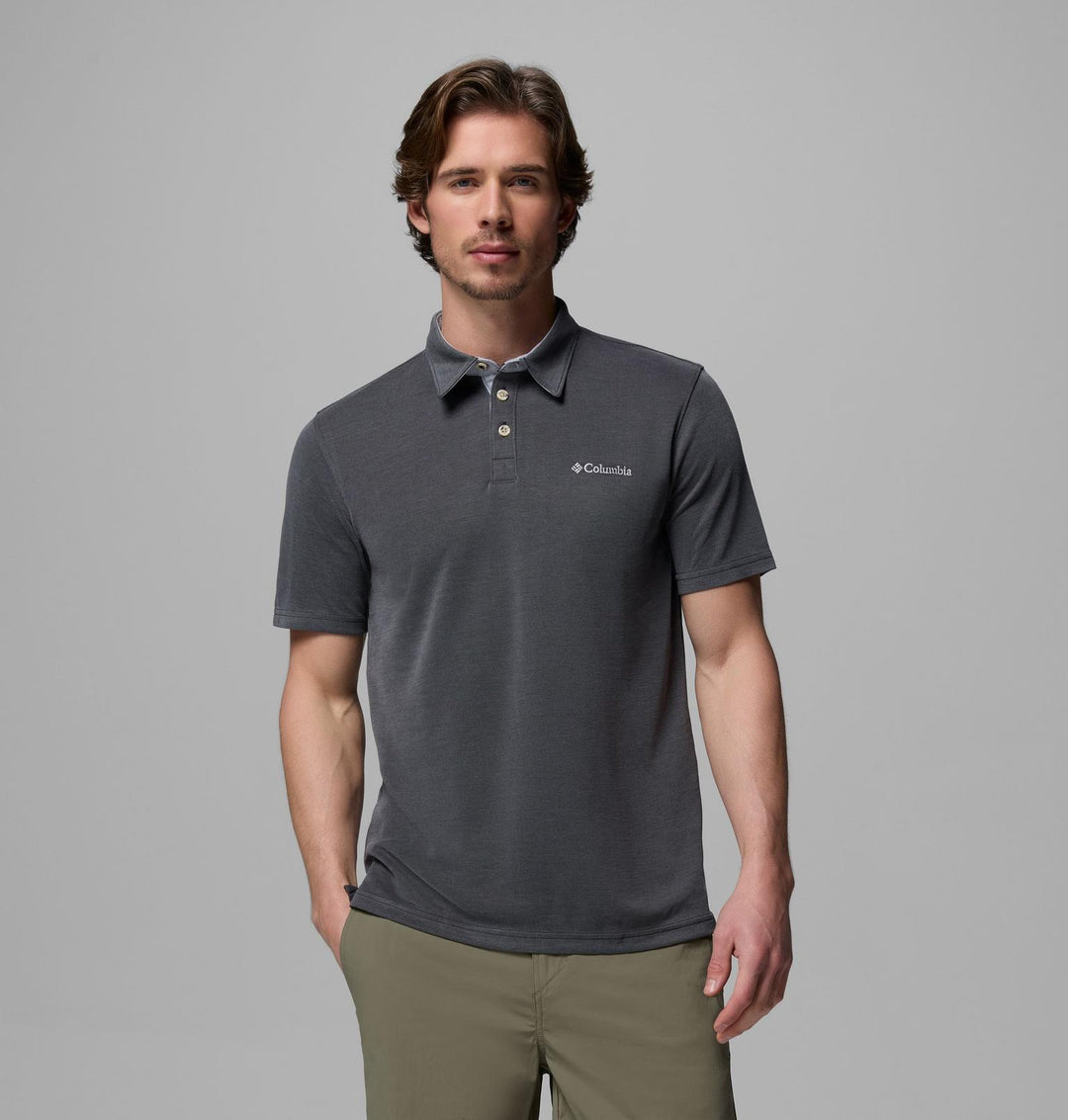 Image for COLUMBIA NELSON POINT CHARCOAL BLACK  POLO | Columbia | Morans Menswear