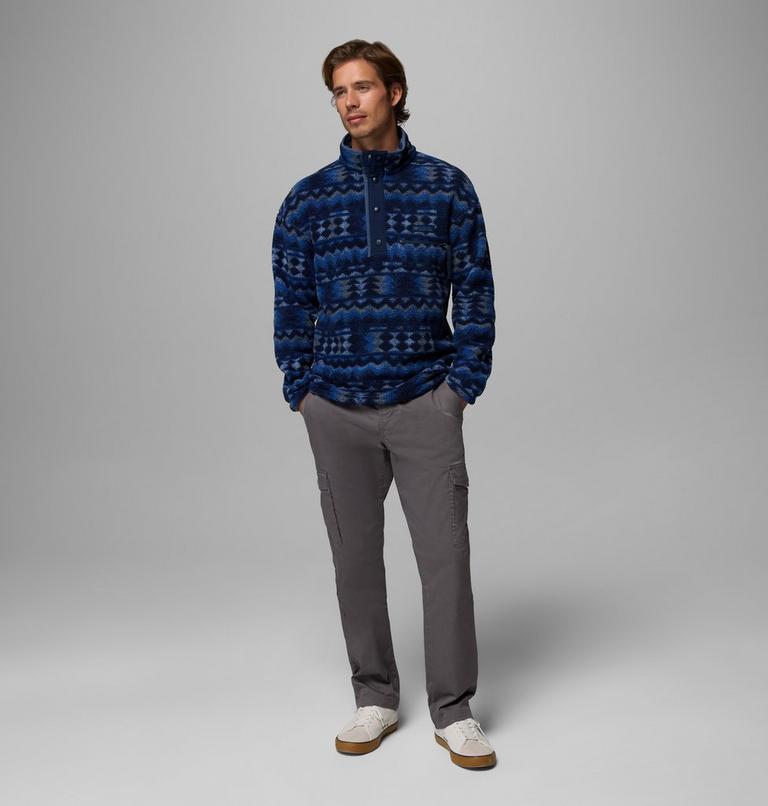 Image for COLUMBIA HELVETIA NAVY PRINTED 1/2 BOTTON FLEECE | Columbia | Morans Menswear