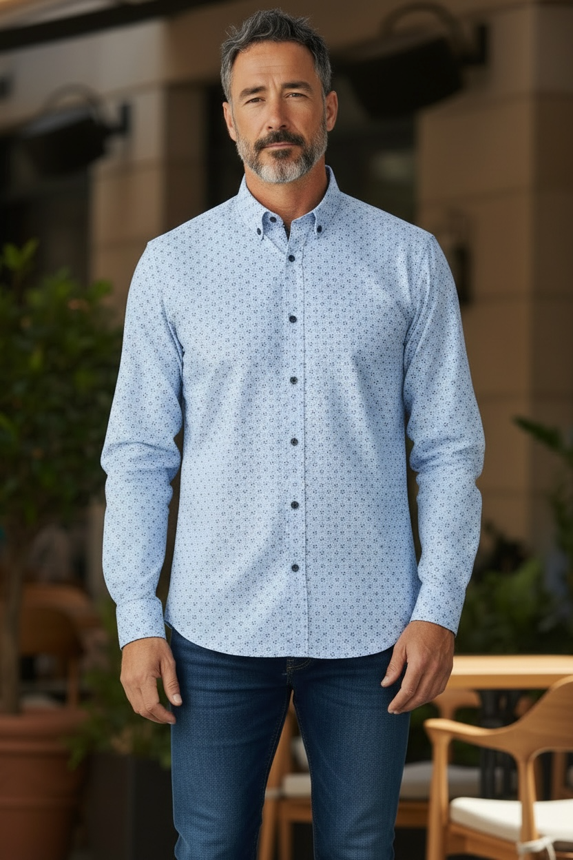 Image for BUGATTI PRINT SHIRT | Bugatti | Morans Menswear