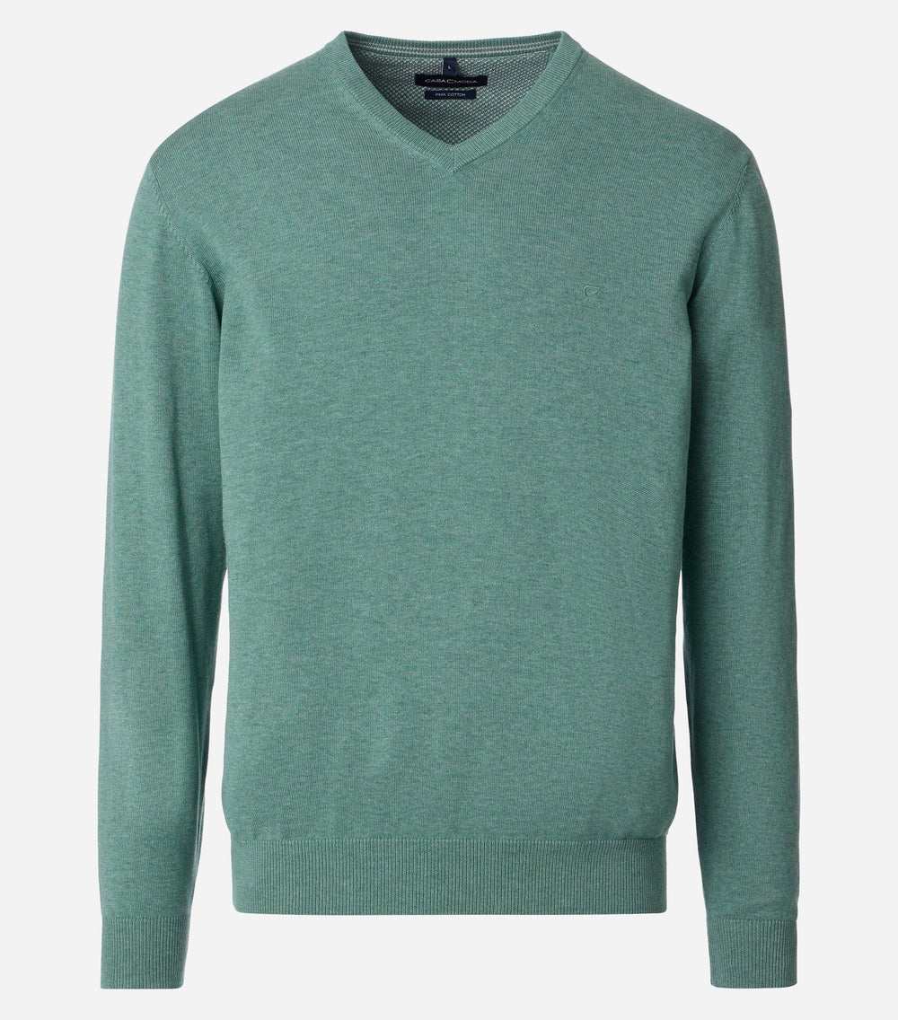 Image for CASA MODA V NECK JADE SWEATER | Casa Moda | Morans Menswear