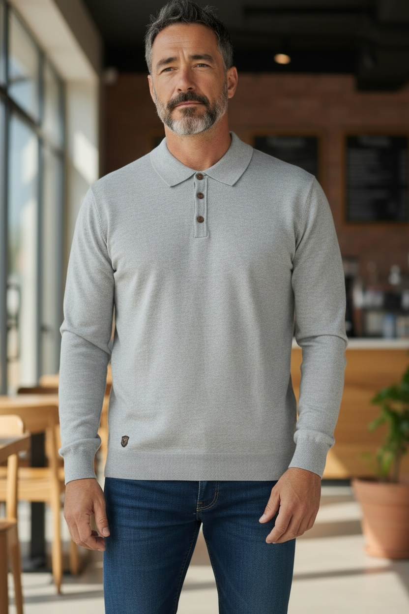 Image for 6TH SENSE SUPER BUTTON DOWN COLLAR   SWEATER | 6th Sense | Morans Menswear