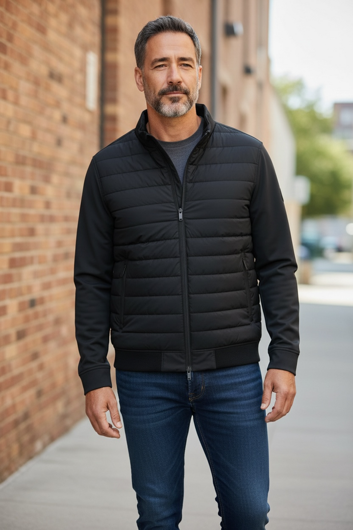 Image for BUGATTI LIGHT WEIGHT NAVY  HYBRID JACKET | Bugatti | Morans Menswear