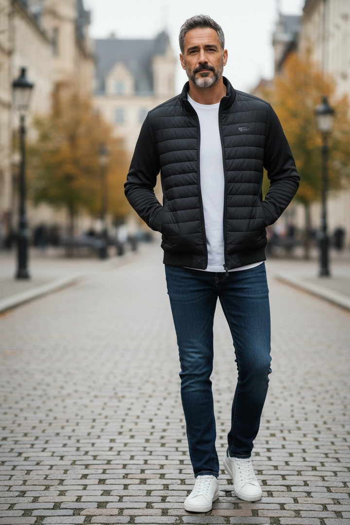 Image for BUGATTI LIGHT WEIGHT NAVY  HYBRID JACKET | Bugatti | Morans Menswear