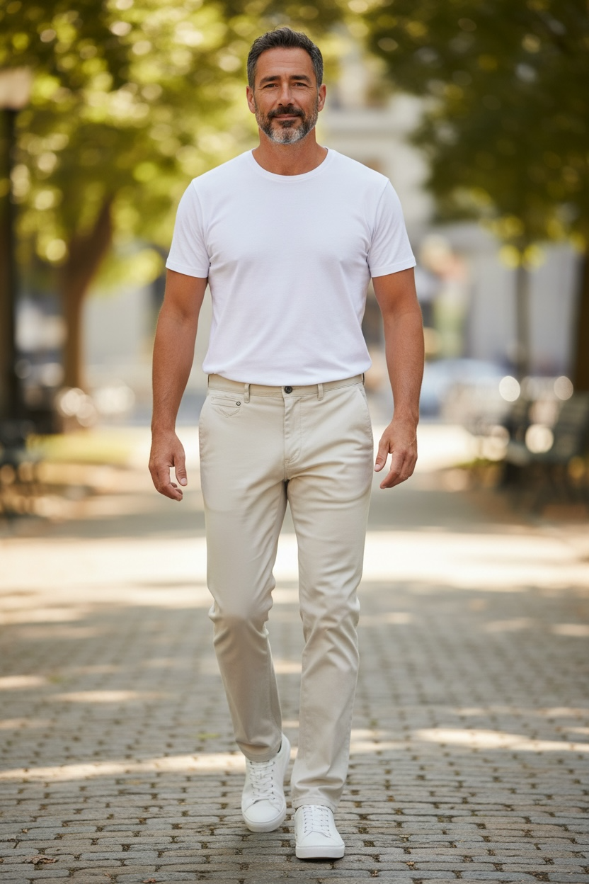 Image for BUGATTI LIGHT STONE TAPPERED CHINO | Bugatti | Morans Menswear