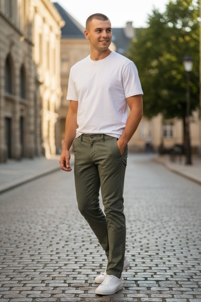 Image for 6TH SENSE KANSAS OLIVE CHINOS | 6th Sense | Morans Menswear