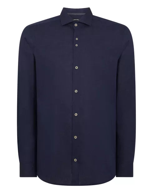 Image for REMUS FRANK NAVY LINEN MIX SHIRT | Remus Uomo | Morans Menswear