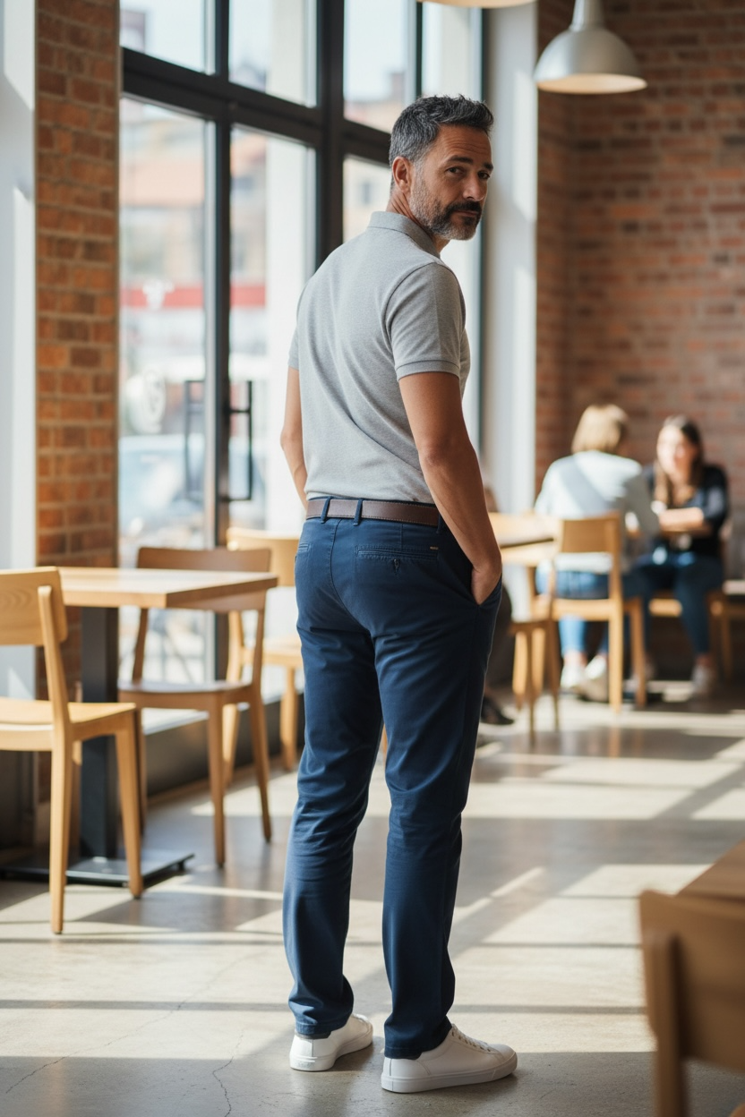 Image for BRUHL VENICE B NAVY BLUE STRETCH   CHINO | Bruhl Chinos | Morans Menswear