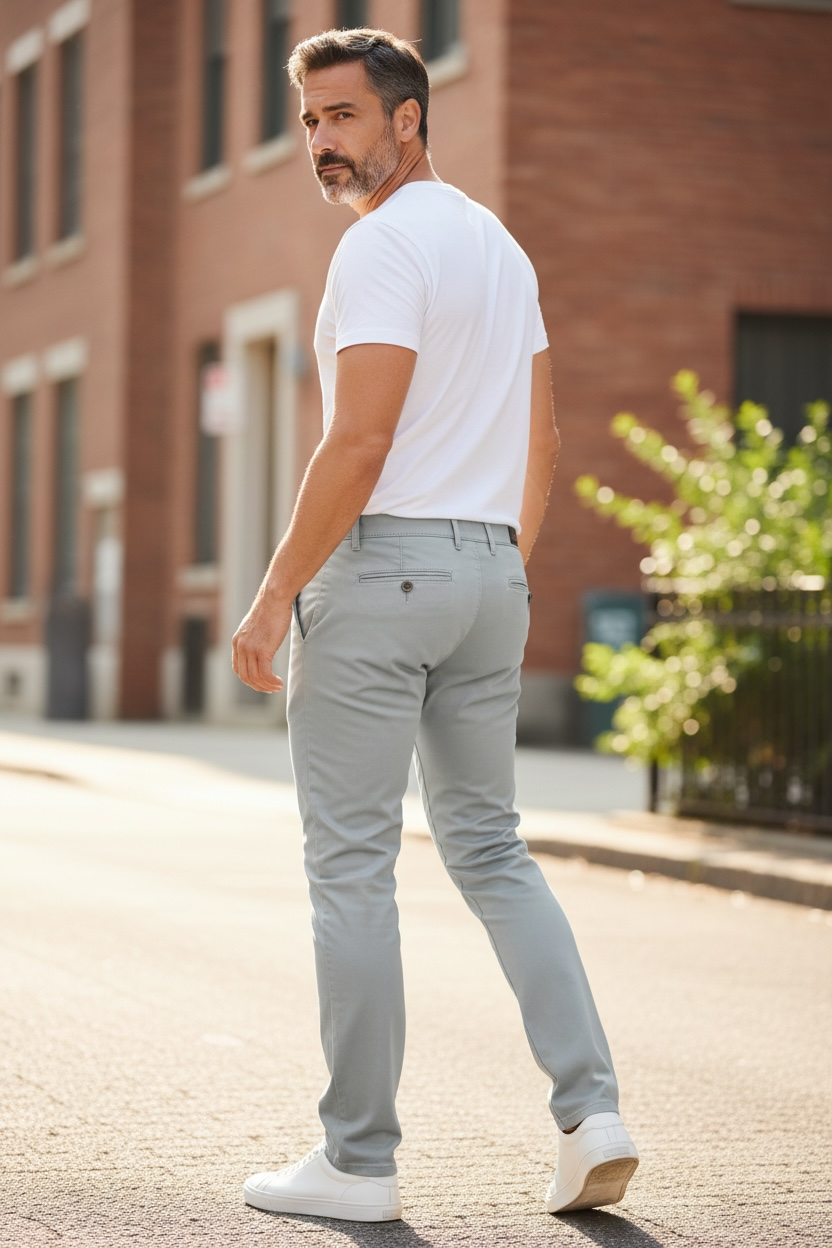 Image for MEYER OSLO GREY STRETCH WAISTBAND CHINO | Meyer Chinos | Morans Menswear