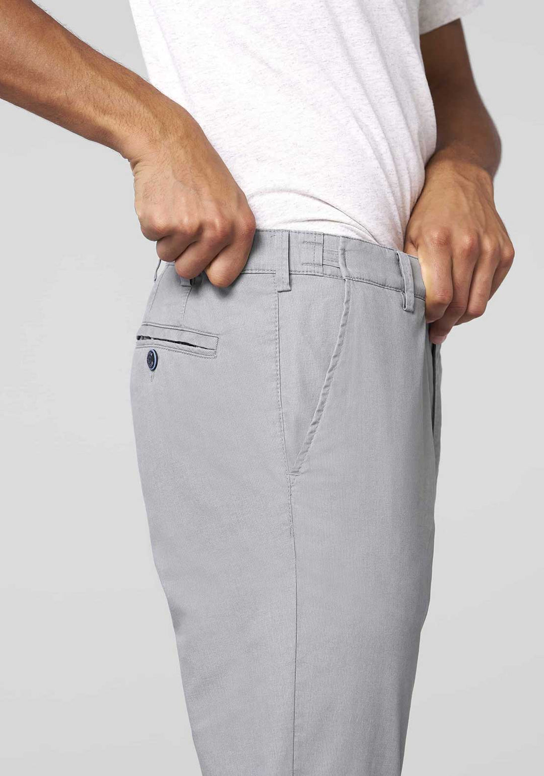 Image for MEYER OSLO GREY STRETCH WAISTBAND CHINO | Meyer Chinos | Morans Menswear