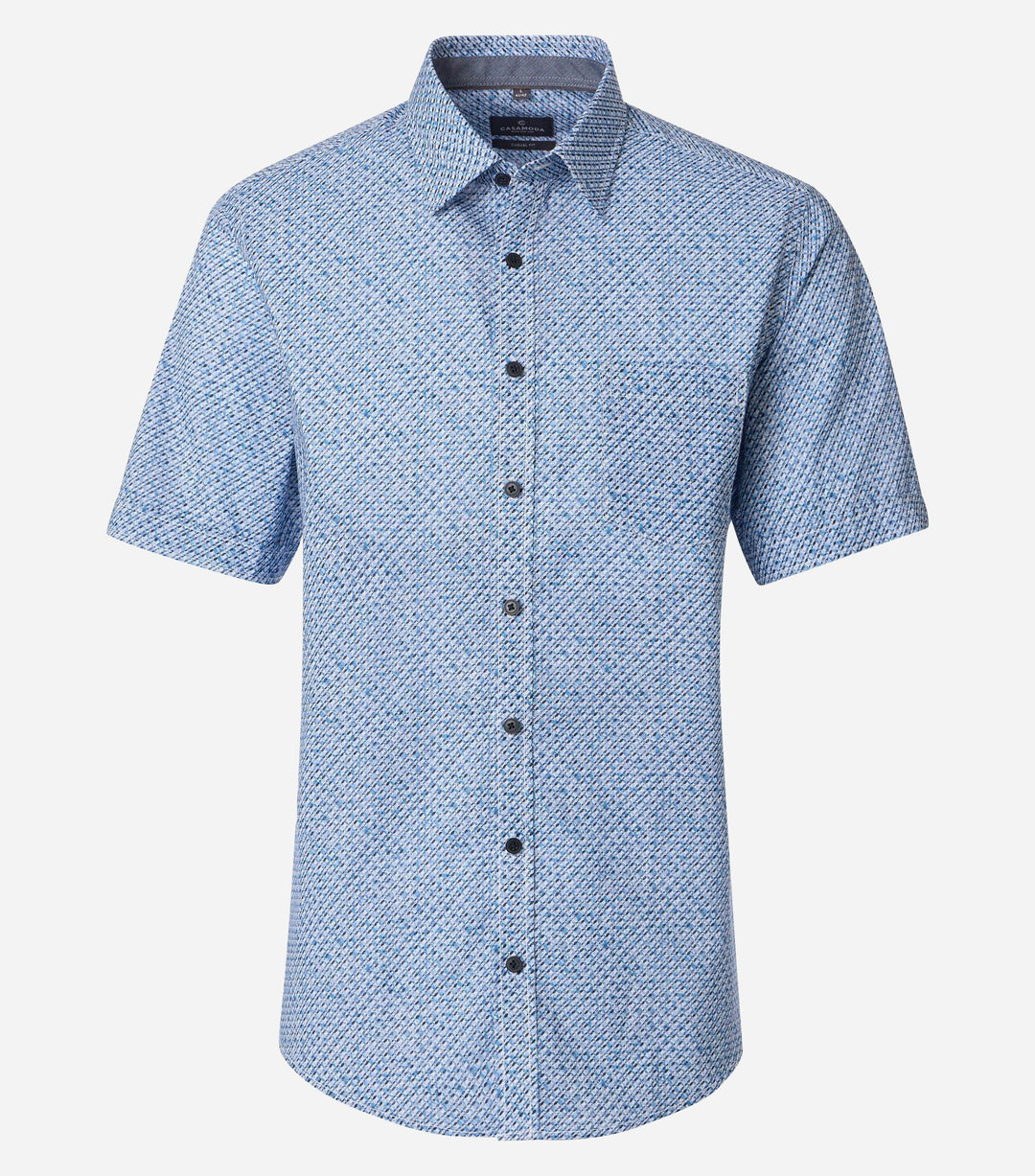 Image for CASA MODA BD SHORT SLEEVE BLUE PRINT  SHIRT | Casa Moda | Morans Menswear