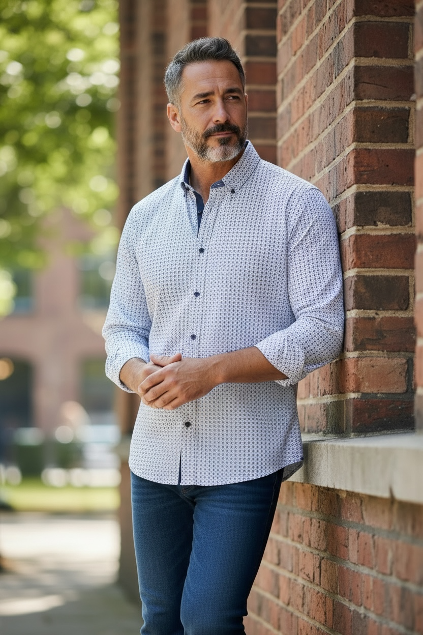 Image for CASA MODA COMFORT FIT  PRINT  SHIRT | Casa Moda | Morans Menswear