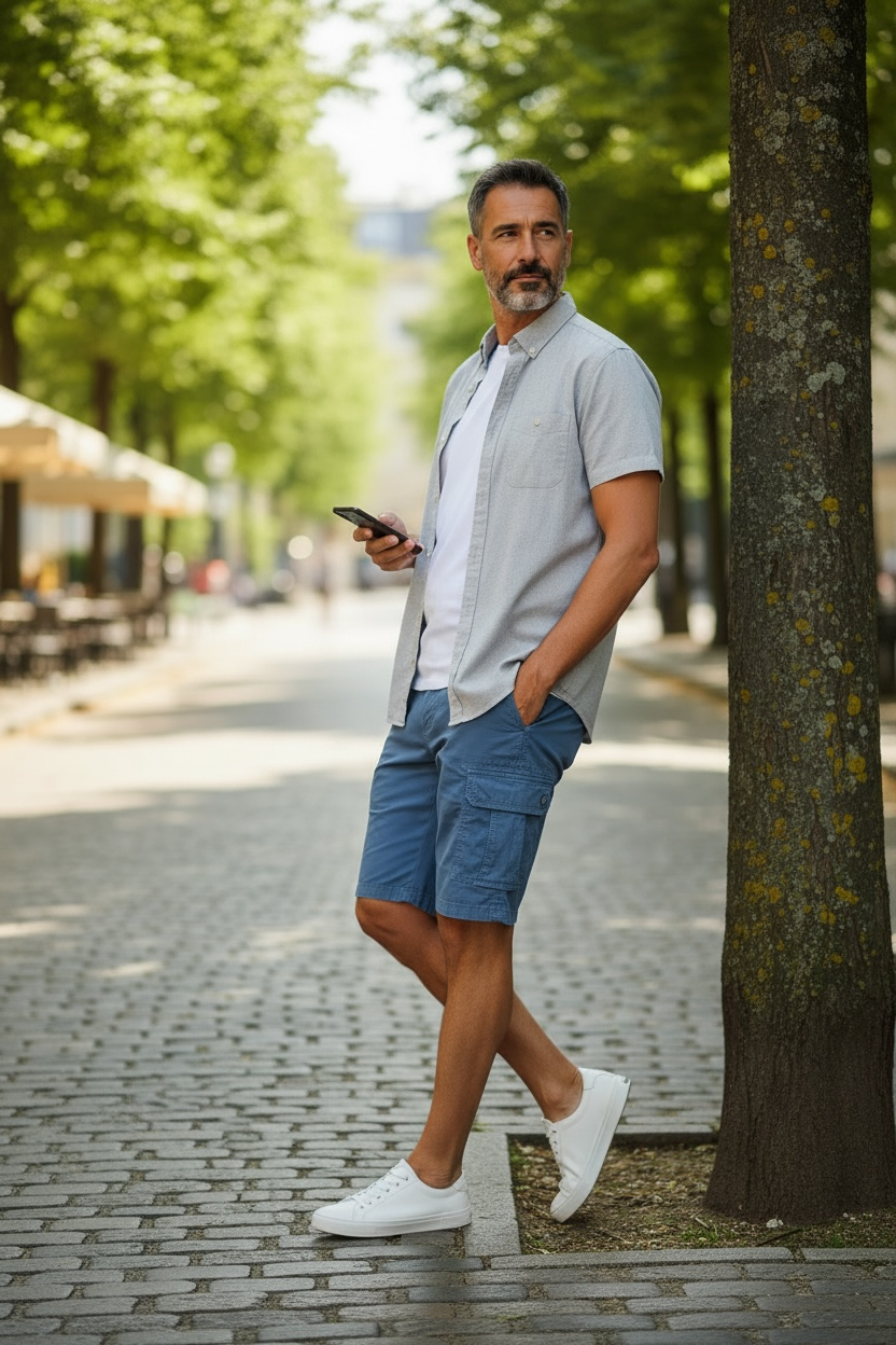 Image for BUGATTI BLUE CARGO SHORTS | Bugatti | Morans Menswear