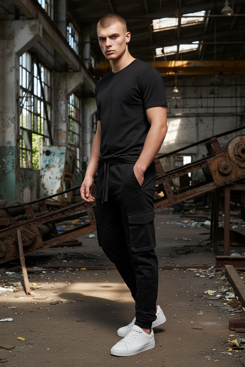 Image for RAW INDIGO BLACK CARGOS | Raw Indigo | Morans Menswear