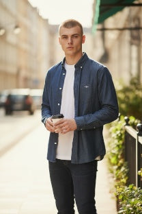Image for GANT INDIGO SHIRT | GANT | Morans Menswear