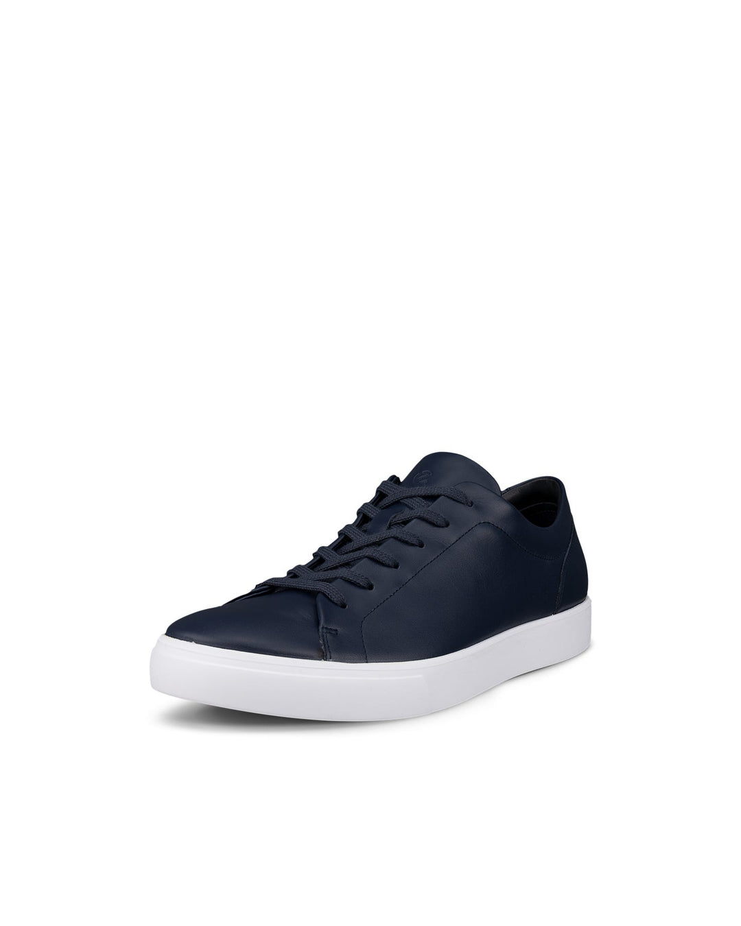 ECCCO marine lace-up sneaker, front angle view with white sole