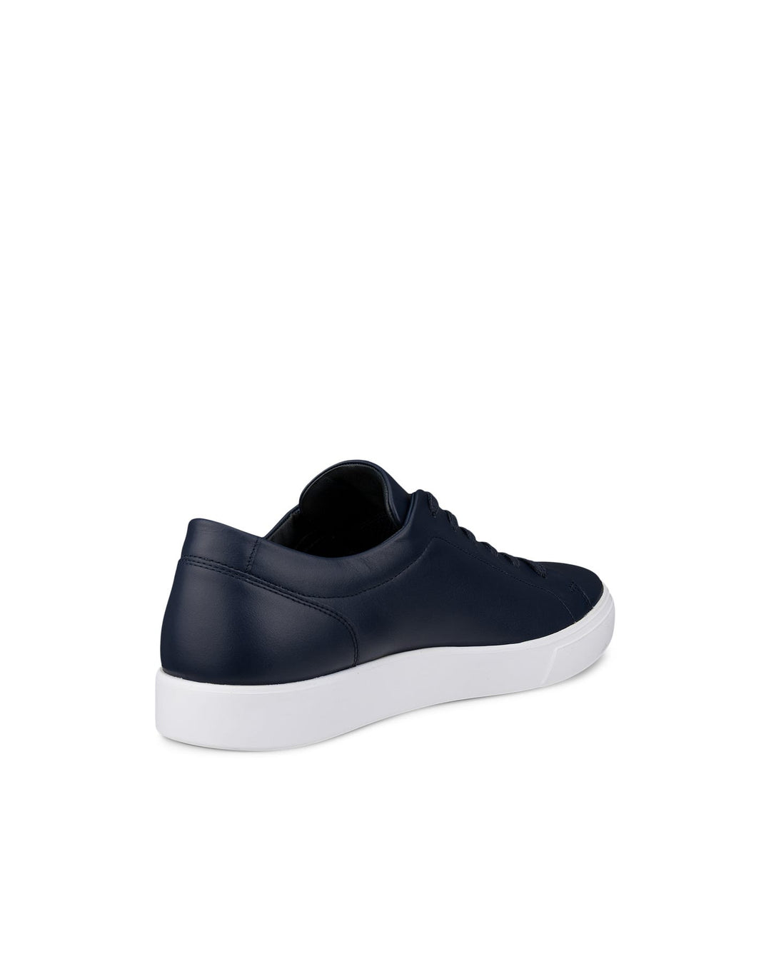 ECCCO marine lace-up shoe heel and side profile with white sole