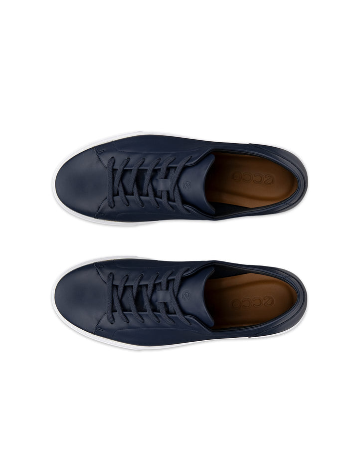 ECCCO marine sneaker bottom view with textured tread and laces