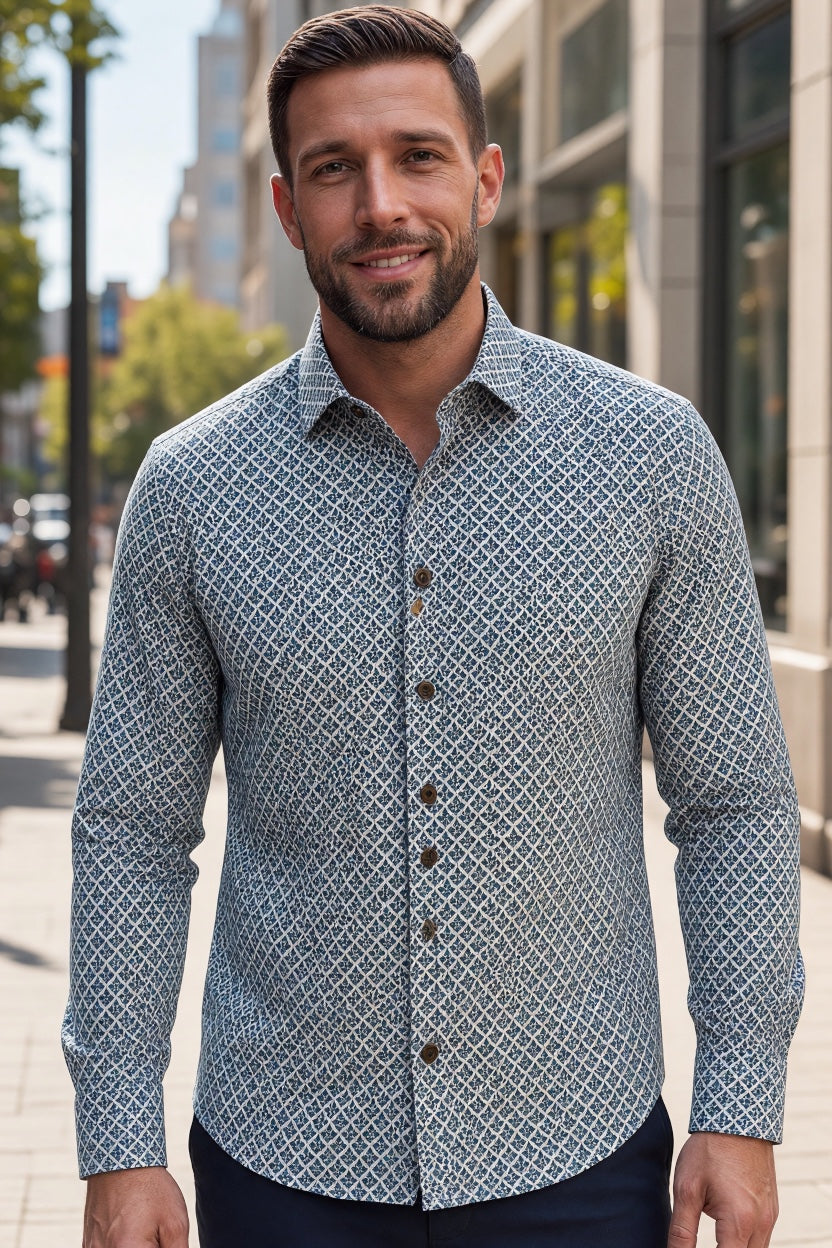 6TH SENSE 22 GREEN PRINT SHIRT