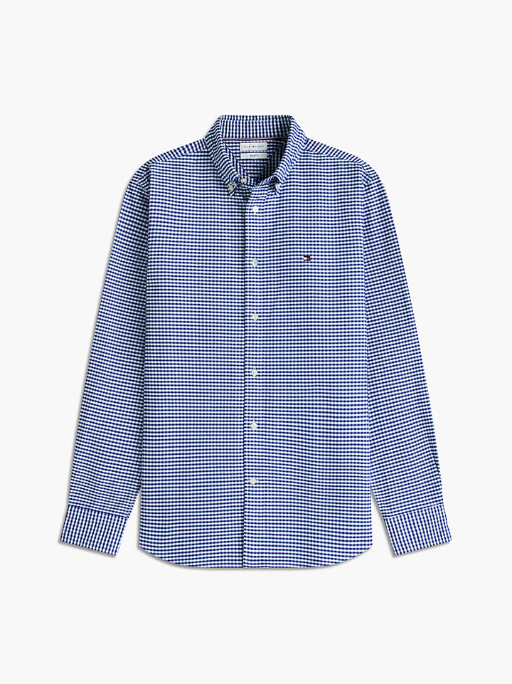 TOMMY HILFIGER BLUE HERTIAGE OXFORD GINGHAM SHIRT