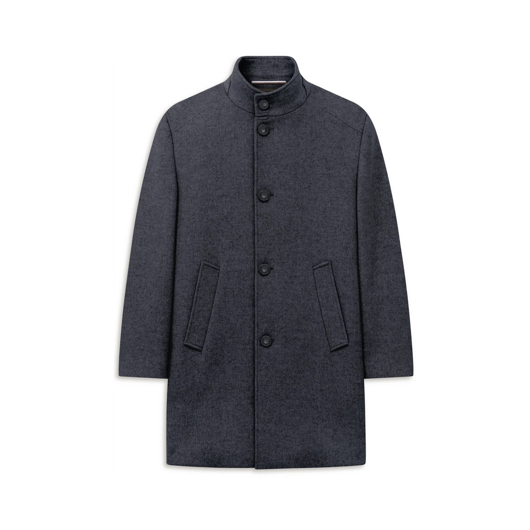 BUGATTI NAVY WOOL COAT