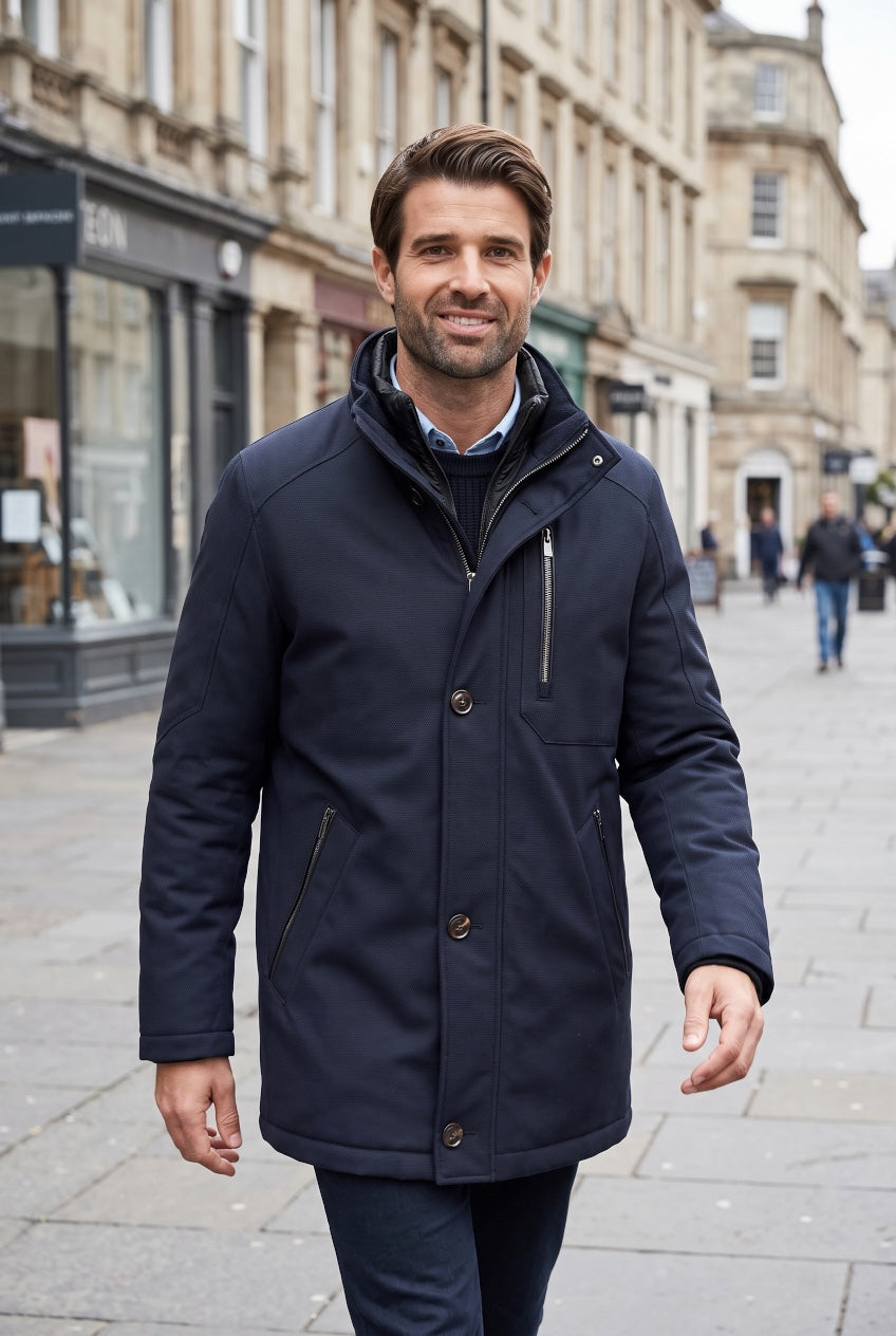 BUGATTI NAVY COAT