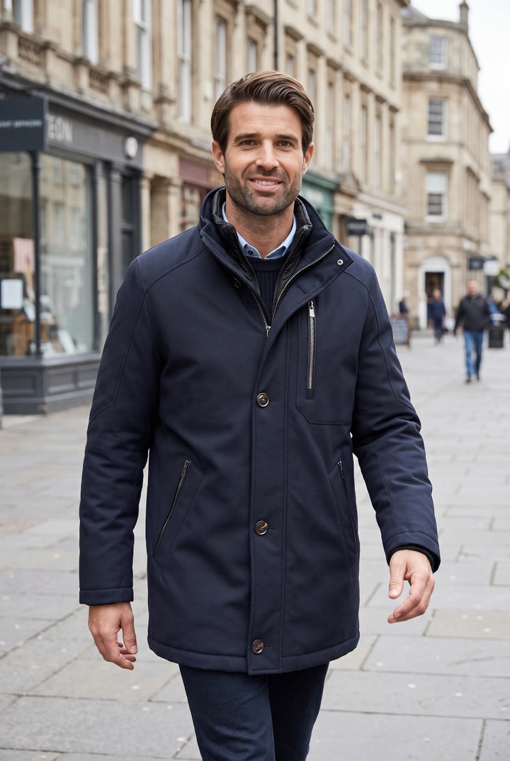 BUGATTI NAVY COAT