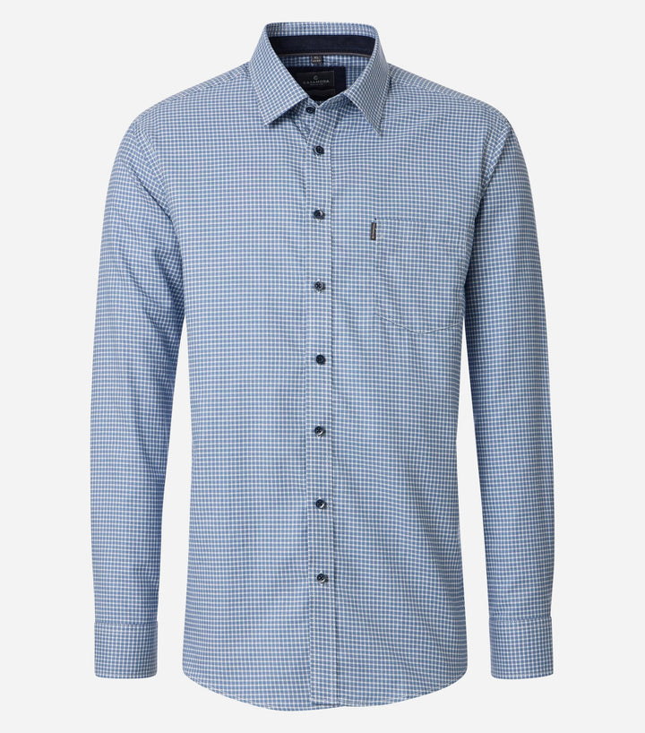CASA MODA  BLUE CHECK BILLY SHIRT