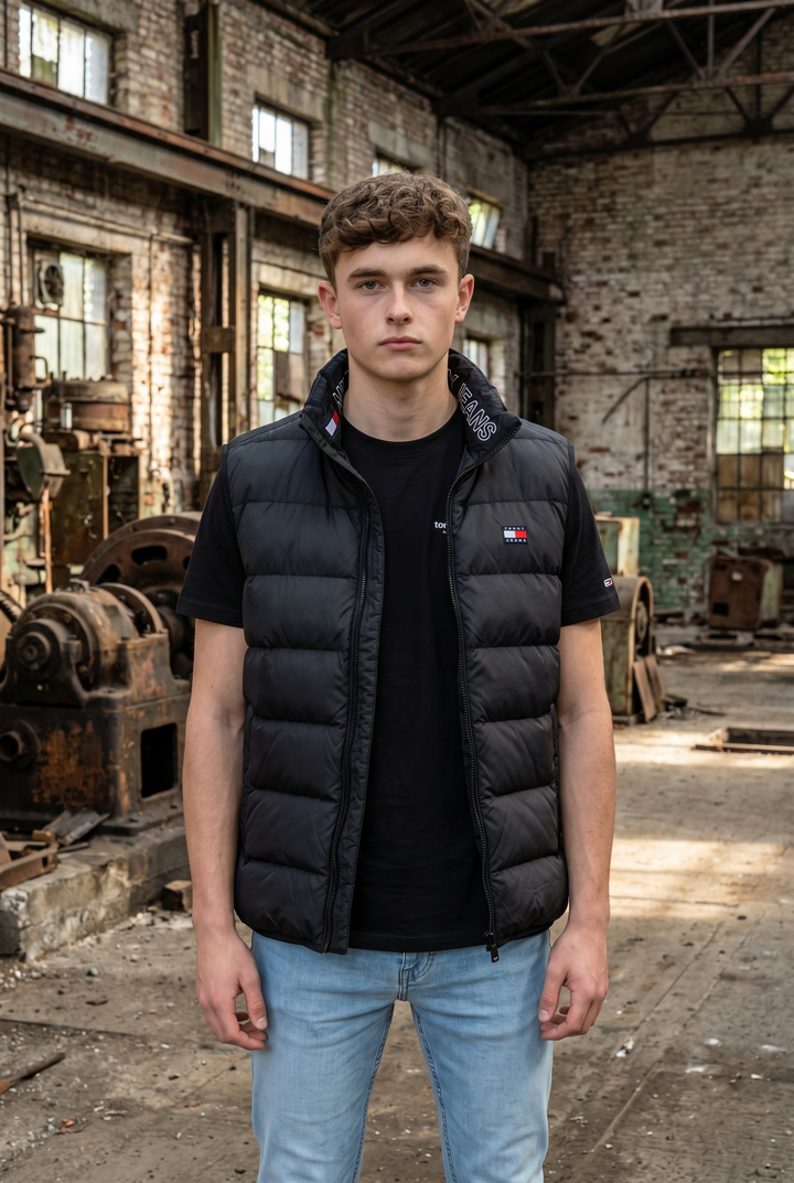 TOMMY JEANS BLACK  GILET