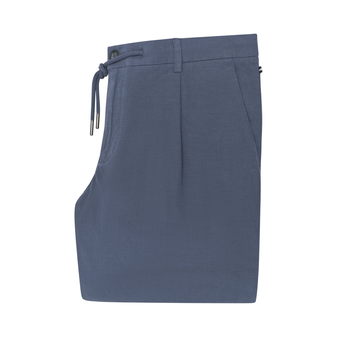 BUGATTI NAVY/BLUE  LINEN MIX SHORTS
