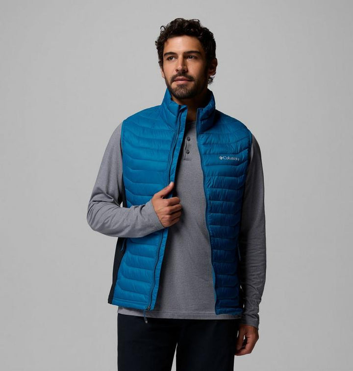 COLUMBIA BLUE POWDER PASS HYBIRD VEST GILET