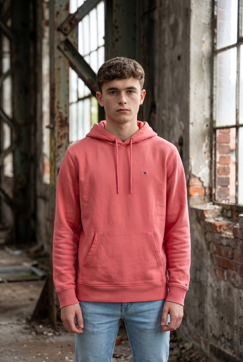 TOMMY JEANS RED FLAG HOODY