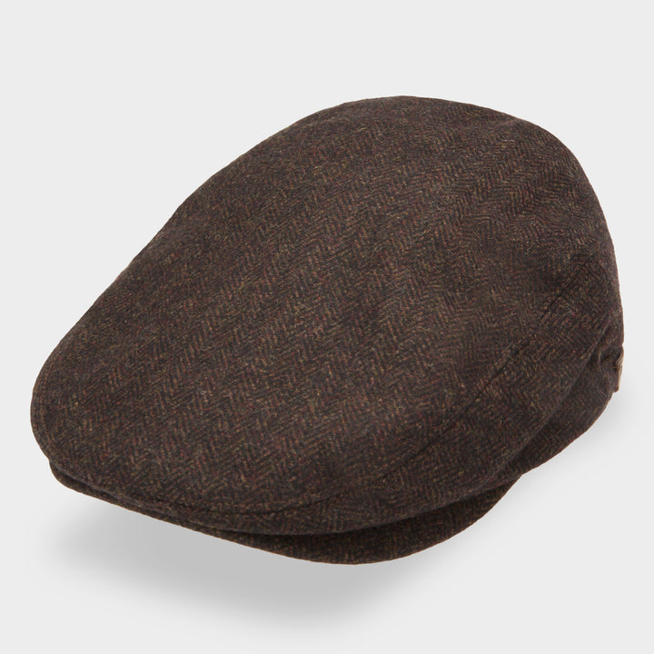 BARBOUR BROWN BARLOW FLAT CAP