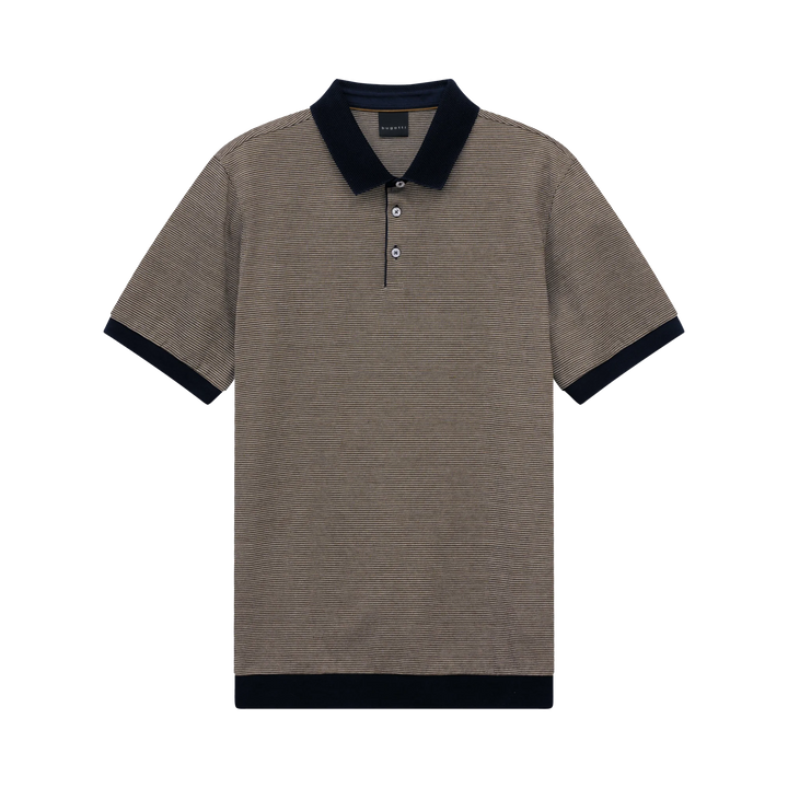 BUGATTI BROWN PRINT POLO
