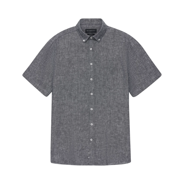 BUGATTI INDIGO LINEN SHORT SLEEVE SHIRT