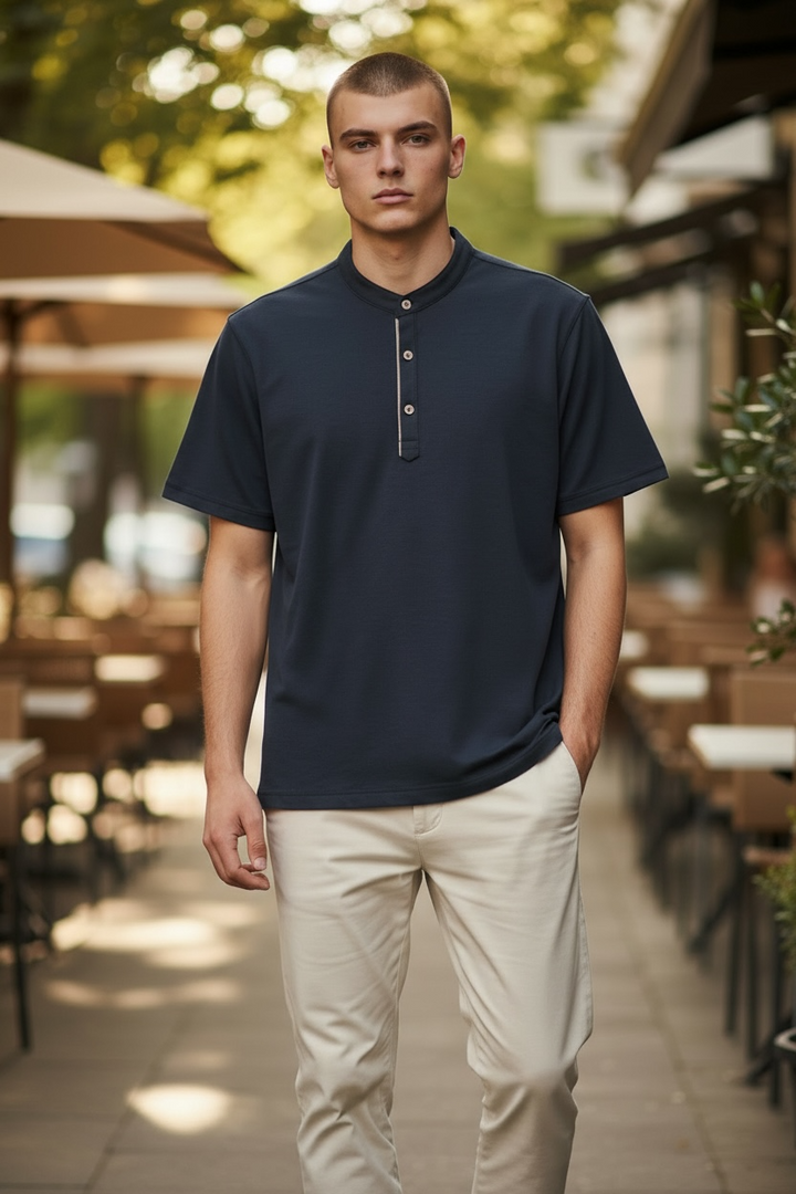 BUGATTI NAVY GRANDAD TEE