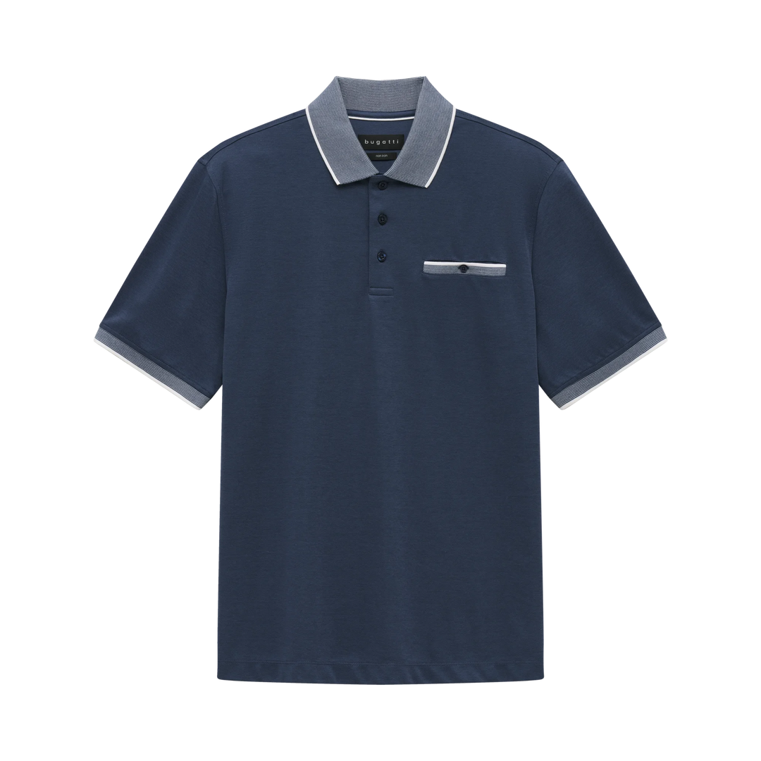 BUGATTI BLUE SS  POCKET POLO SHIRT