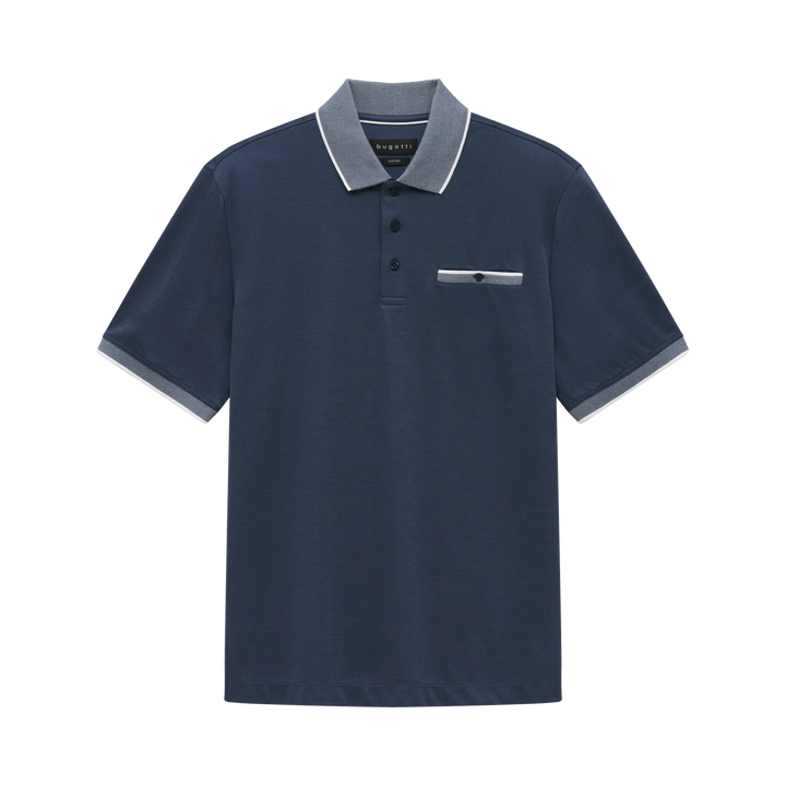 BUGATTI BLUE SS  POCKET POLO SHIRT