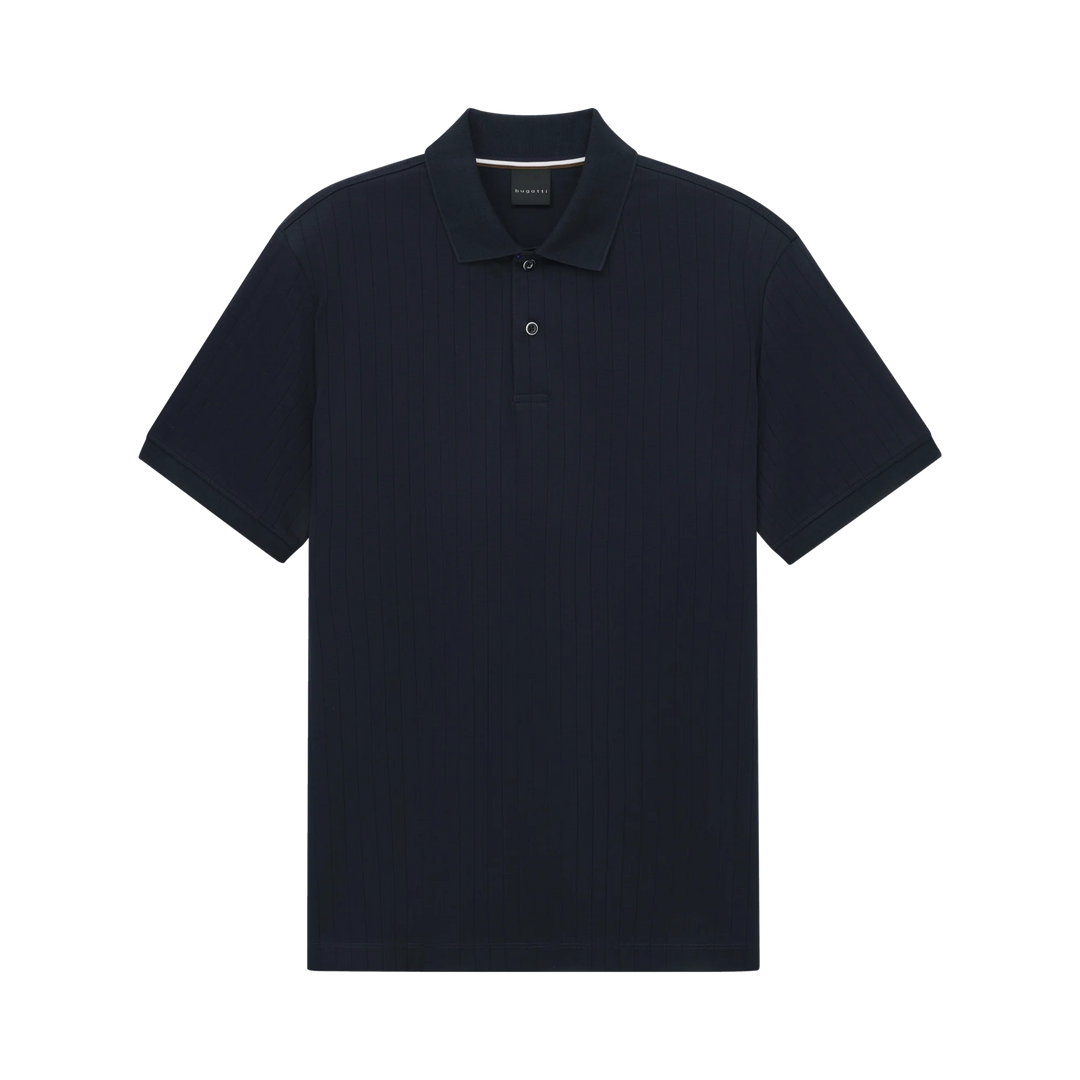 BUGATTI NAVY  SELF STRIPE POLO
