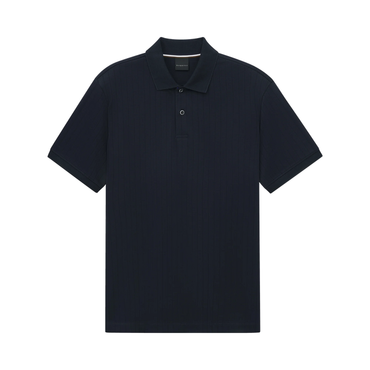BUGATTI NAVY  SELF STRIPE POLO