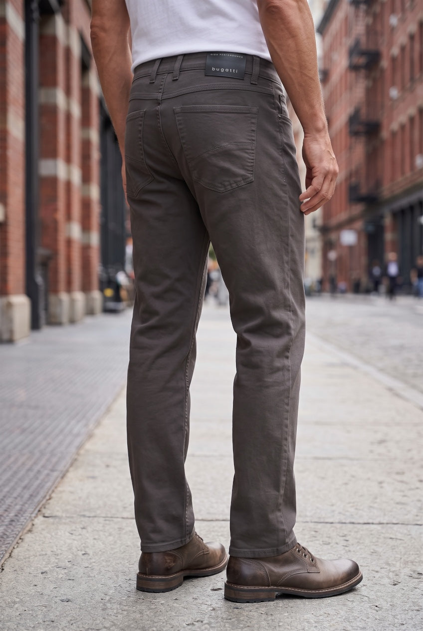 BUGATTI CHARCOAL TWILL JEANS