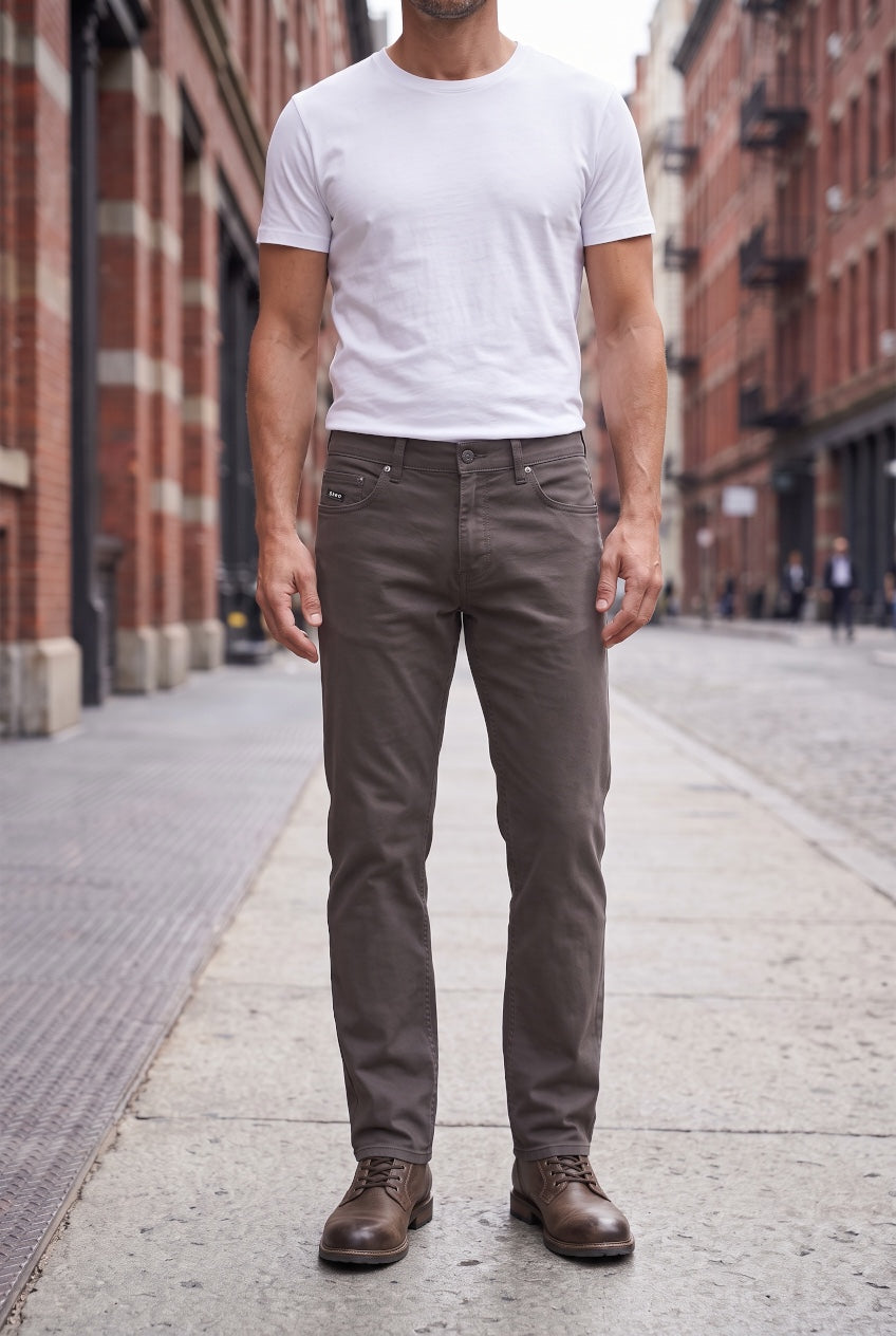BUGATTI CHARCOAL TWILL JEANS