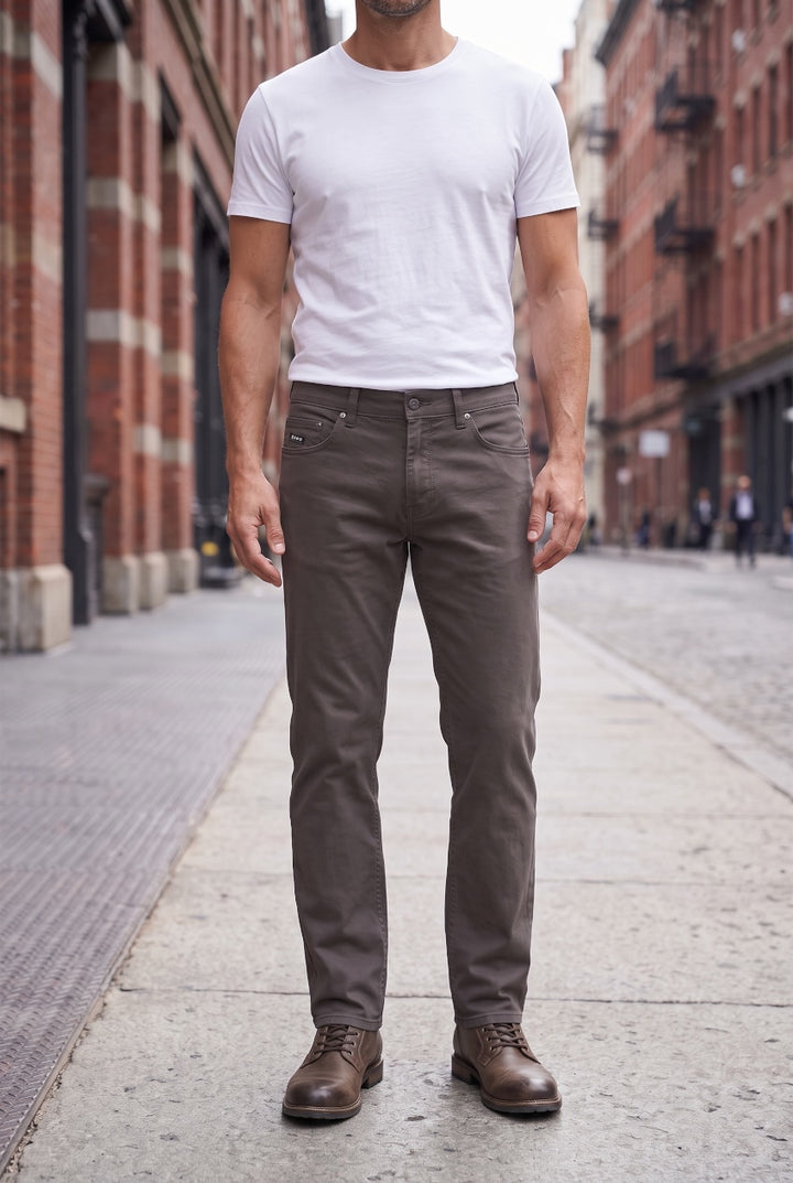 BUGATTI CHARCOAL TWILL JEANS